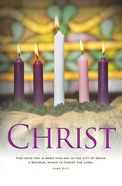 Picture of Christ Advent Wreath Regular Size Bulletin