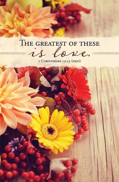 Picture of The Greatest of Love Fall Wedding Regular Size Bulletin