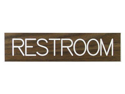 Picture of Restroom Formica Sign 2x8 with Adhesive Back