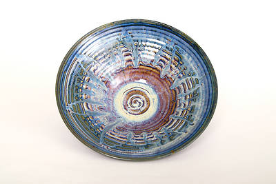 Picture of Stoneware Blue Serving Bowl Medium