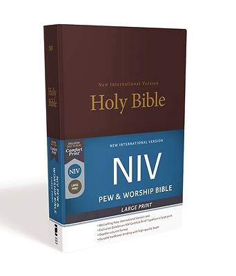 Picture of NIV Pew and Worship Bible, Large Print, Hardcover, Burgundy