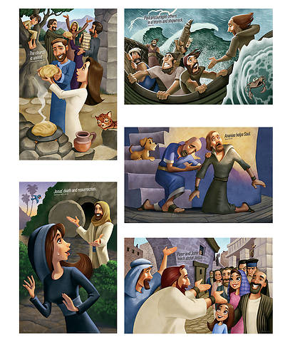 Picture of Vacation Bible School VBS 2021 Rocky Railway Bible Story Posters (set of 5) (22''x34'')