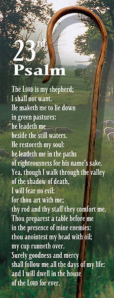 Picture of Shepherd's Staff 23rd Psalm Bookmark