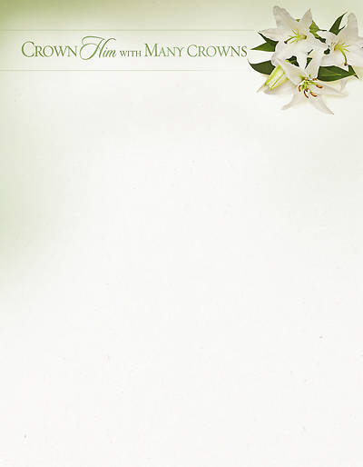 Picture of Crown Him with Many Crowns Easter Letterhead