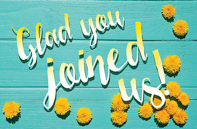 Picture of Glad You Joined Us! Postcard Pkg of 25