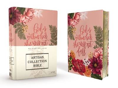 Picture of NIV, Artisan Collection Bible, Cloth Over Board, Pink Floral, Designed Edges Under Gilding, Red Letter Edition, Comfort Print