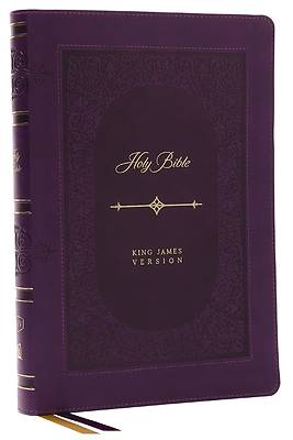 Picture of KJV Bible, Giant Print Thinline Bible, Vintage Series, Leathersoft, Purple, Red Letter, Thumb Indexed, Comfort Print