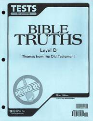 Picture of Bible Truths Level D Testpack Answer Key 3rd Edition