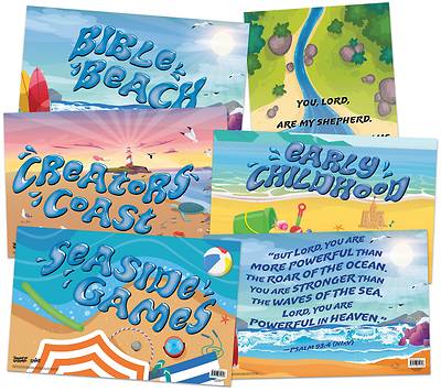 Picture of Vacation Bible School VBS 2025 Waves of Wonder Invitation Poster Pack 6 6