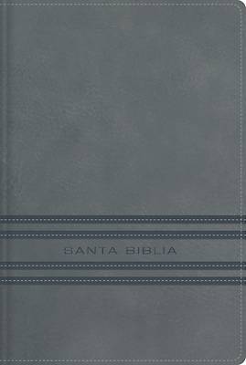 Picture of Nbla Santa Biblia Edicion Versificada Tamano Bolsillo Leathersoft Gris Palabras de Jesus En Rojo Comfort Print