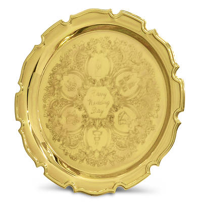 Picture of Happy Wedding Day Gift Tray - Brass