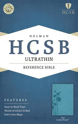 Picture of HCSB Ultrathin Reference Bible, Teal Leathertouch