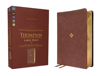 Picture of Nkjv, Thompson Chain-Reference Bible, Large Print, Leathersoft, Brown, Red Letter, Comfort Print
