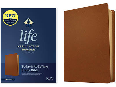 Picture of KJV Life Application Study Bible, Third Edition (Red Letter, Genuine Leather, Brown)