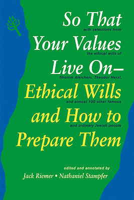 Picture of So That Your Values Live On