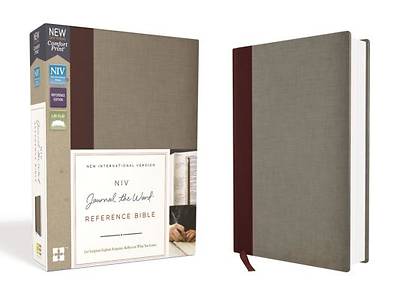 Picture of NIV Journal the Word Reference Bible, Cloth Over Board, Burgundy/Gray, Red Letter Edition