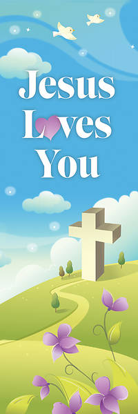Picture of Kids Easter Jesus Loves You (non-matching) Bookmark