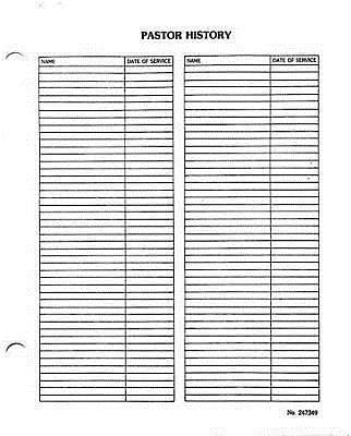 Picture of United Methodist Record System/Pastor History (Pkg of 50)
