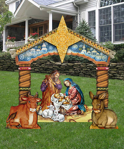 Picture of Christmas Nativity  Wooden Free-Standing In/Outdoor Decoration