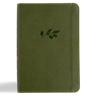 Picture of CSB Large Print Compact Reference Bible, Digital Study Edition, Olive Leathertouch