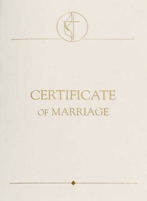 Picture of United Methodist Certificates of Marriage with 1984 Service (Pkg of 3)