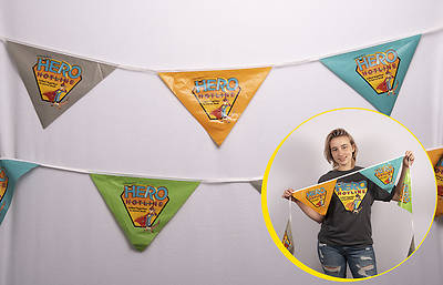 Picture of Vacation Bible School (VBS) Hero Hotline Logo String Flags