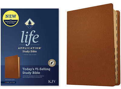 Picture of KJV Life Application Study Bible, Third Edition (Red Letter, Genuine Leather, Brown, Indexed)