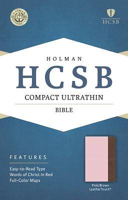 Picture of HCSB Compact Ultrathin Bible, Pink/Brown Leathertouch