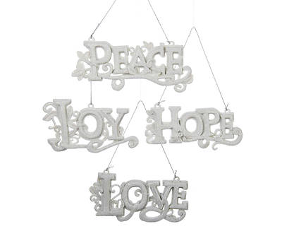 Picture of Love, Hope, Joy, Peace Ornaments