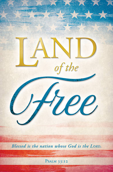 Picture of Land of the Free Patriotic Regular Size Bulletin