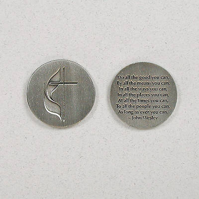 Picture of Cross & Flame/John Wesley Pocket Coins