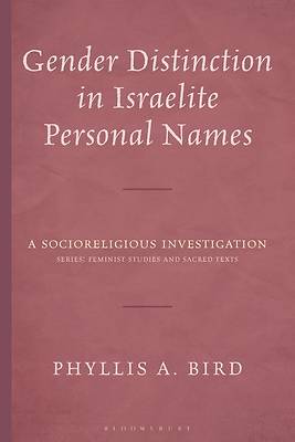 Gender Distinction in Israelite Personal Names