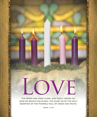 Picture of Love Advent Wreath Legal Size Bulletin
