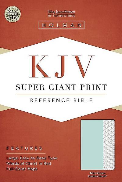 Picture of KJV Super Giant Print Reference Bible, Mint Green Leathertouch