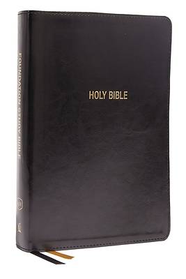 Picture of Kjv, Foundation Study Bible, Large Print, Leathersoft, Black, Red Letter, Thumb Indexed, Comfort Print