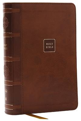 Picture of Nkjv, Compact Paragraph-Style Reference Bible, Leathersoft, Brown, Red Letter, Comfort Print