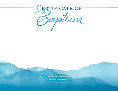 Picture of Certificate of Baptism 8.5 x 11