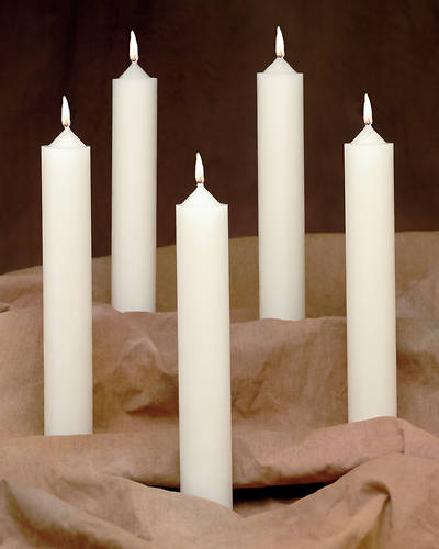 Picture of 51% Beeswax Altar Candles Emkay 9 1/2 x 2 Pack of 12 All Purpose End