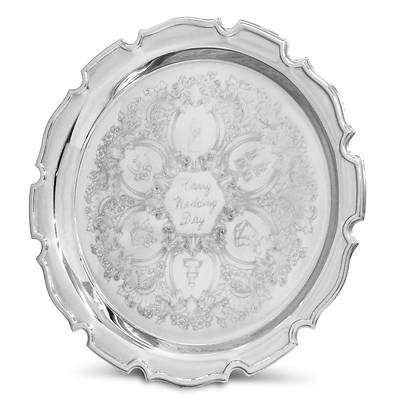 Picture of Happy Wedding Day Gift Tray - Silverplate