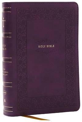 Picture of Nkjv, Compact Paragraph-Style Reference Bible, Leathersoft, Purple, Red Letter, Comfort Print