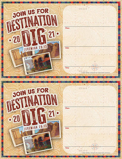 Picture of Vacation Bible School VBS 2021 Destination Dig Unearthing the Truth About Jesus Registration Flyer 50 Flyers