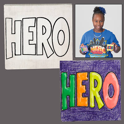 Picture of Vacation Bible School VBS Hero Central Preschool Craft Mini Canvas Art (Pkg of 12)