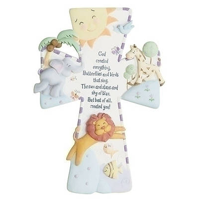 Picture of God Created Everything - 7" Wall Cross