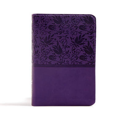 Picture of CSB Large Print Compact Reference Bible, Purple Leathertouch