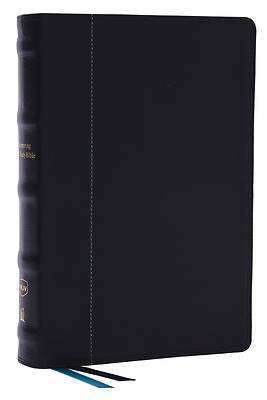 Picture of Nkjv, Encountering God Study Bible, Genuine Leather, Black, Red Letter, Thumb Indexed, Comfort Print