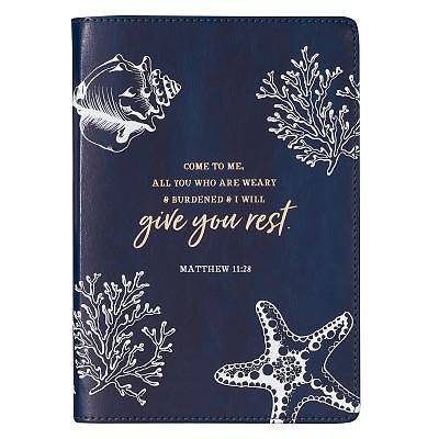 Picture of Journals Slimline Lux-Leather Flexcover Give You Rest Blue