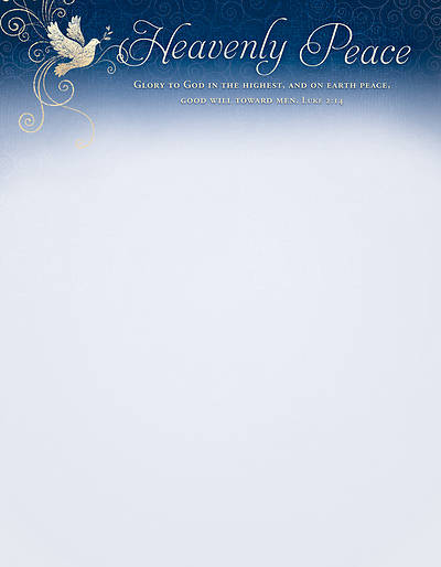 Picture of Heavenly Peace Christmas Letterhead