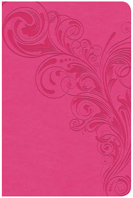 Picture of CSB Compact Ultrathin Reference Bible, Pink Leathertouch, Indexed