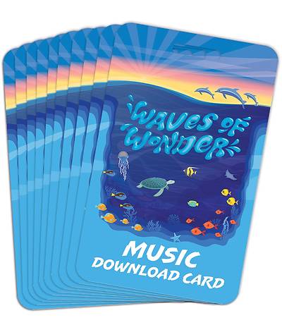 Picture of Vacation Bible School VBS 2025 Waves of Wonder Student Music CD Download Cards PK10