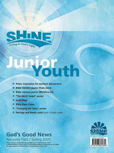 Picture of Shine Junior Youth Grade 6-8 Resource PK Spring 2020